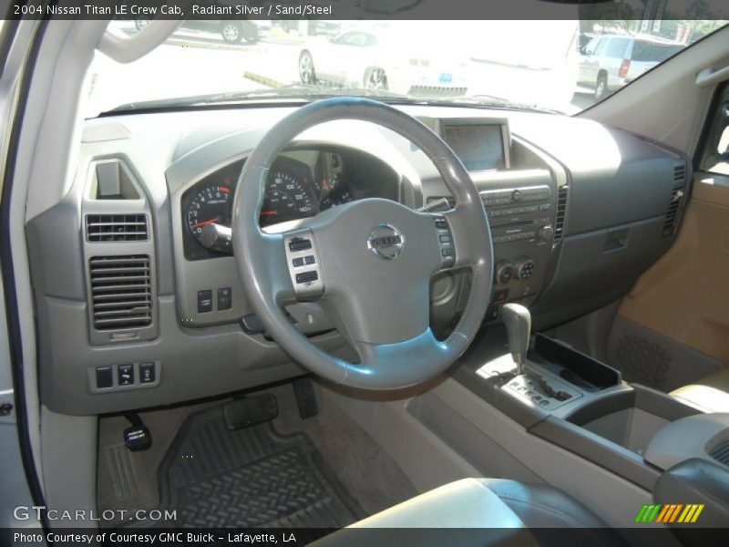 Radiant Silver / Sand/Steel 2004 Nissan Titan LE Crew Cab