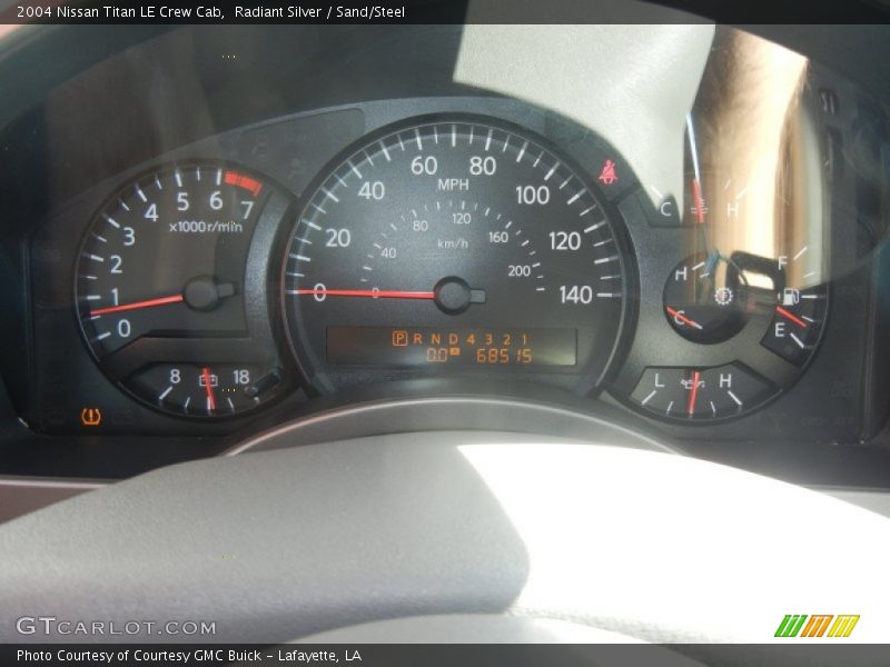 Radiant Silver / Sand/Steel 2004 Nissan Titan LE Crew Cab