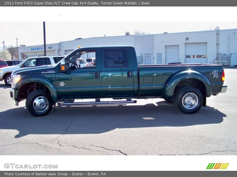 Forest Green Metallic / Steel 2011 Ford F450 Super Duty XLT Crew Cab 4x4 Dually