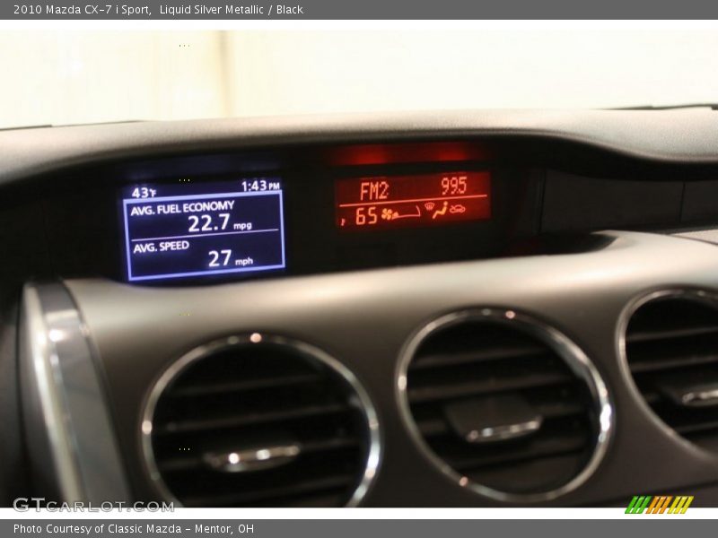 Liquid Silver Metallic / Black 2010 Mazda CX-7 i Sport