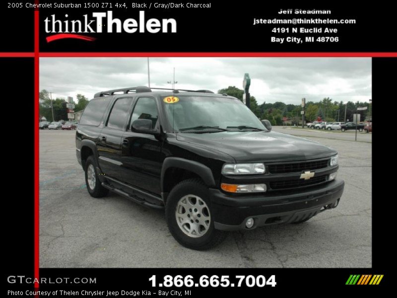 Black / Gray/Dark Charcoal 2005 Chevrolet Suburban 1500 Z71 4x4