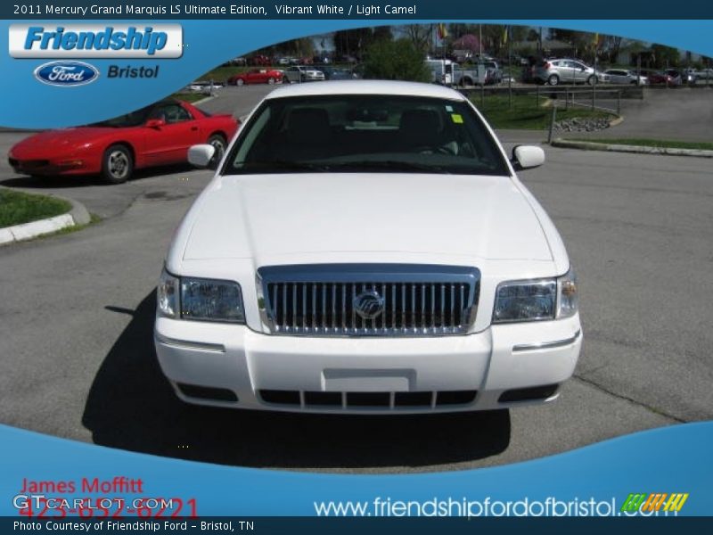 Vibrant White / Light Camel 2011 Mercury Grand Marquis LS Ultimate Edition