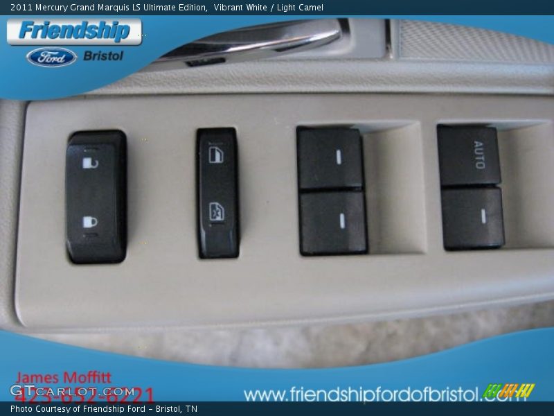 Vibrant White / Light Camel 2011 Mercury Grand Marquis LS Ultimate Edition