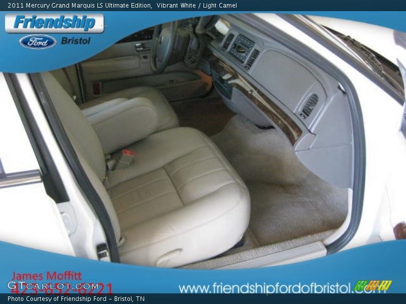 Vibrant White / Light Camel 2011 Mercury Grand Marquis LS Ultimate Edition