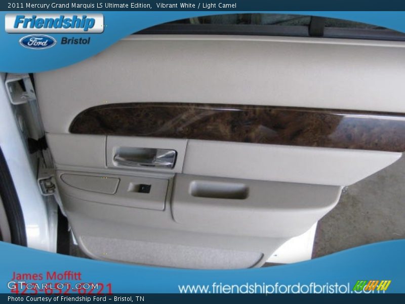 Vibrant White / Light Camel 2011 Mercury Grand Marquis LS Ultimate Edition