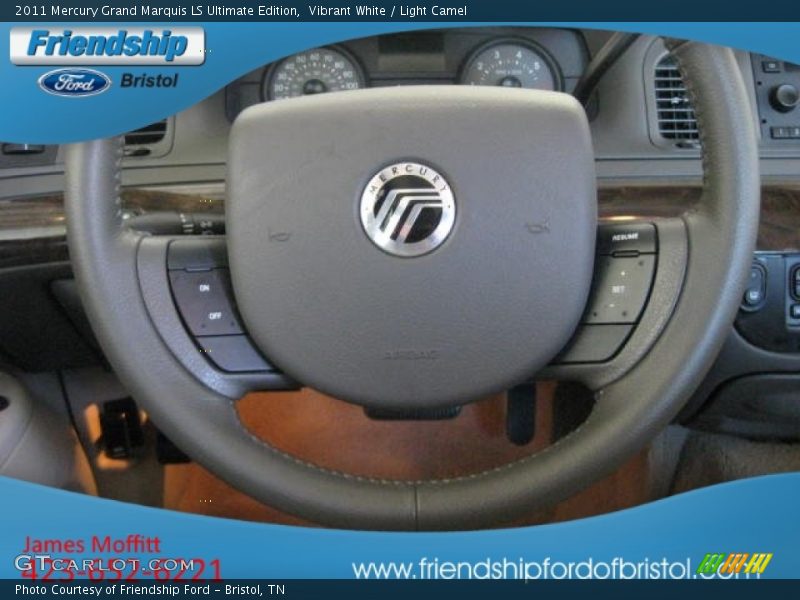Vibrant White / Light Camel 2011 Mercury Grand Marquis LS Ultimate Edition