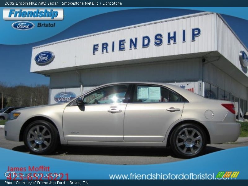 Smokestone Metallic / Light Stone 2009 Lincoln MKZ AWD Sedan