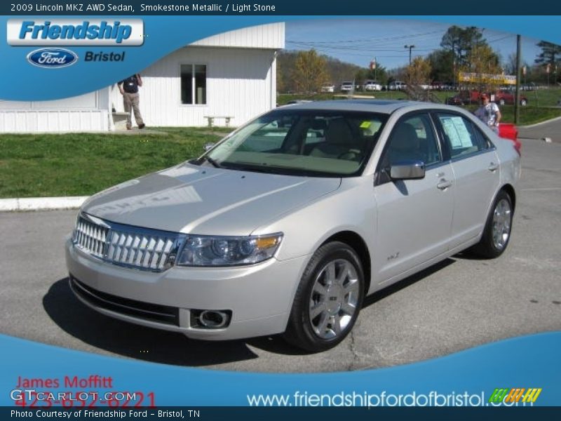 Smokestone Metallic / Light Stone 2009 Lincoln MKZ AWD Sedan