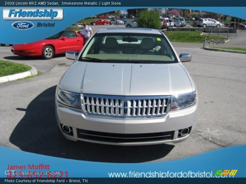 Smokestone Metallic / Light Stone 2009 Lincoln MKZ AWD Sedan
