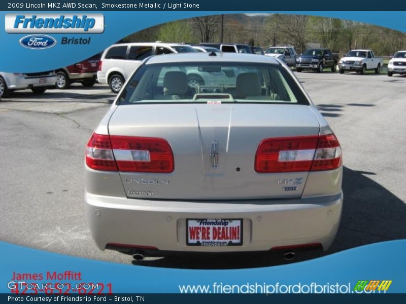 Smokestone Metallic / Light Stone 2009 Lincoln MKZ AWD Sedan
