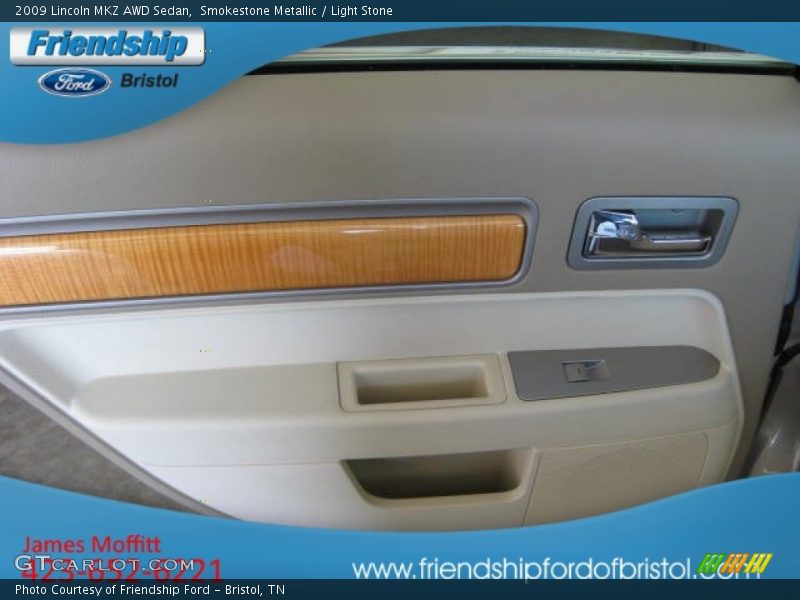 Smokestone Metallic / Light Stone 2009 Lincoln MKZ AWD Sedan