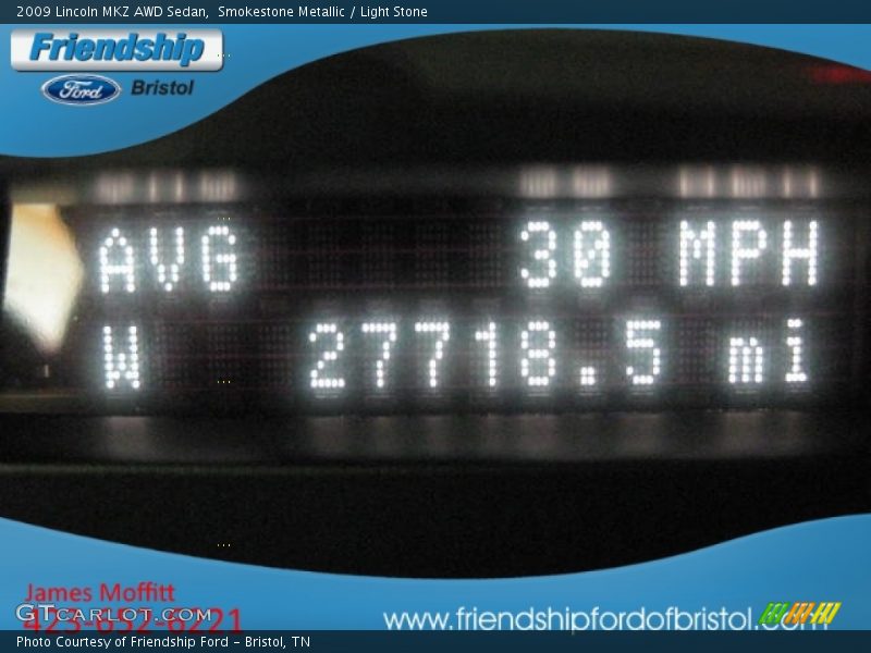 Smokestone Metallic / Light Stone 2009 Lincoln MKZ AWD Sedan