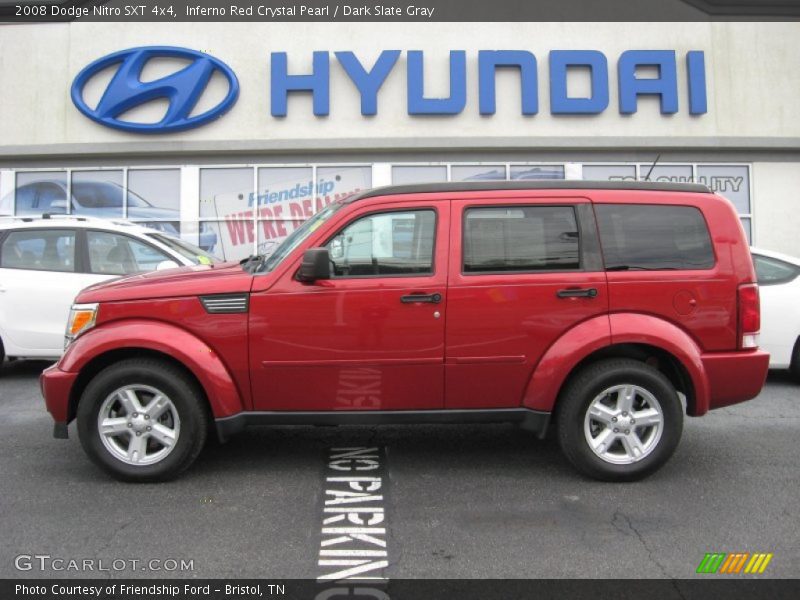 Inferno Red Crystal Pearl / Dark Slate Gray 2008 Dodge Nitro SXT 4x4