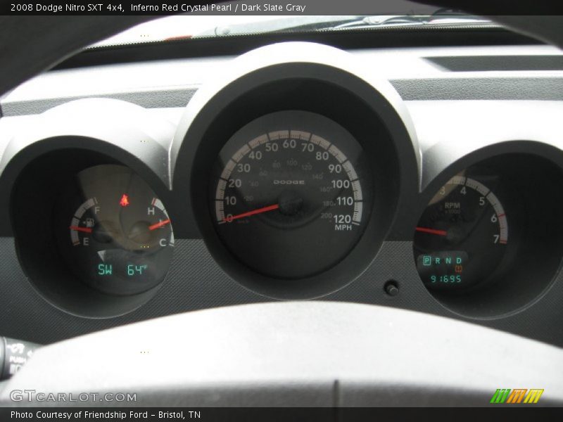 Inferno Red Crystal Pearl / Dark Slate Gray 2008 Dodge Nitro SXT 4x4