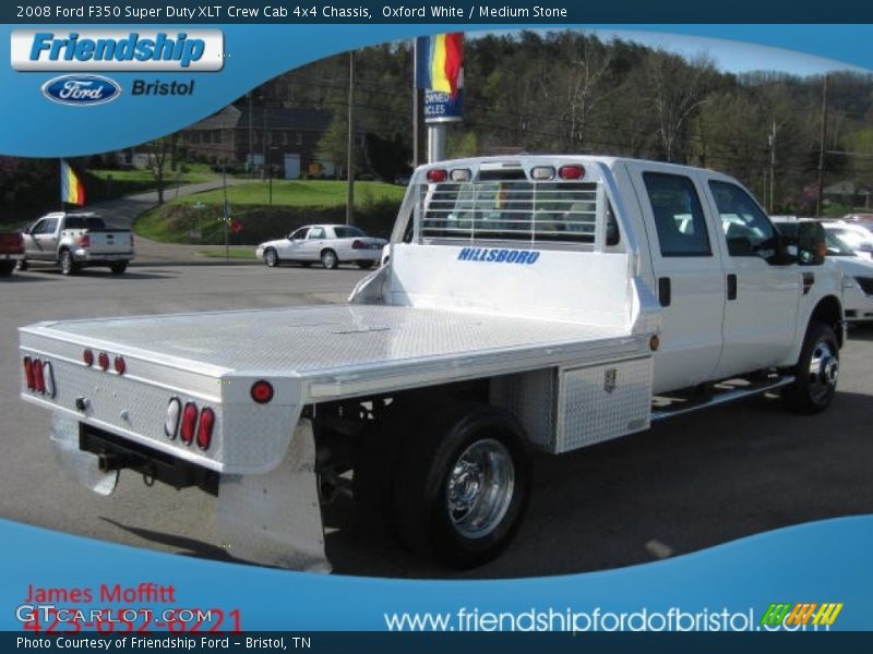 Oxford White / Medium Stone 2008 Ford F350 Super Duty XLT Crew Cab 4x4 Chassis