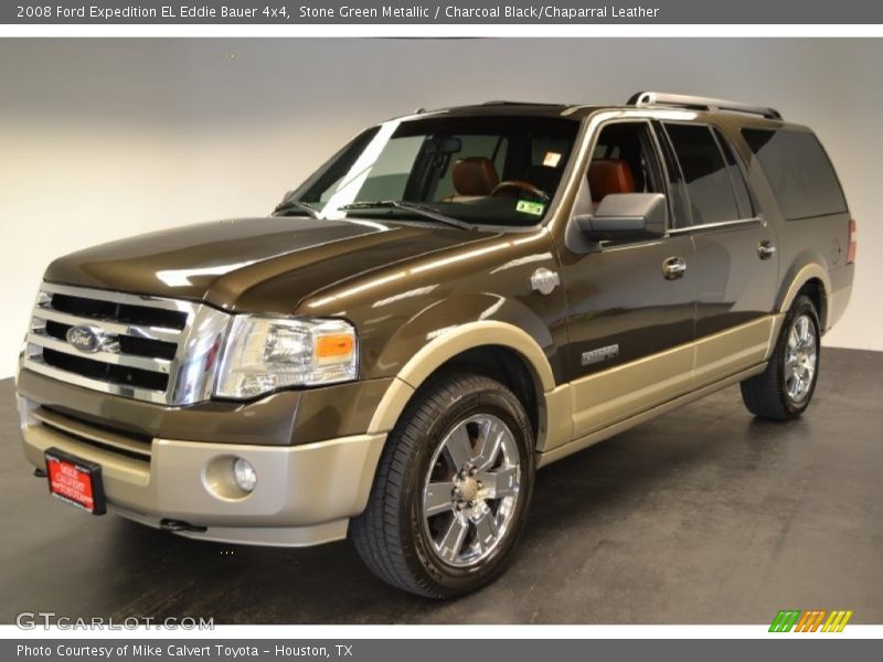 Stone Green Metallic / Charcoal Black/Chaparral Leather 2008 Ford Expedition EL Eddie Bauer 4x4