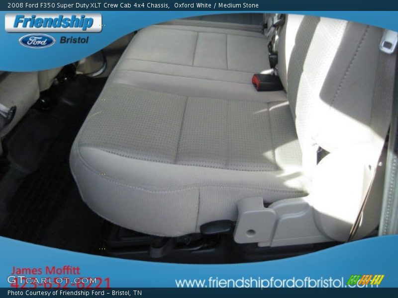 Oxford White / Medium Stone 2008 Ford F350 Super Duty XLT Crew Cab 4x4 Chassis