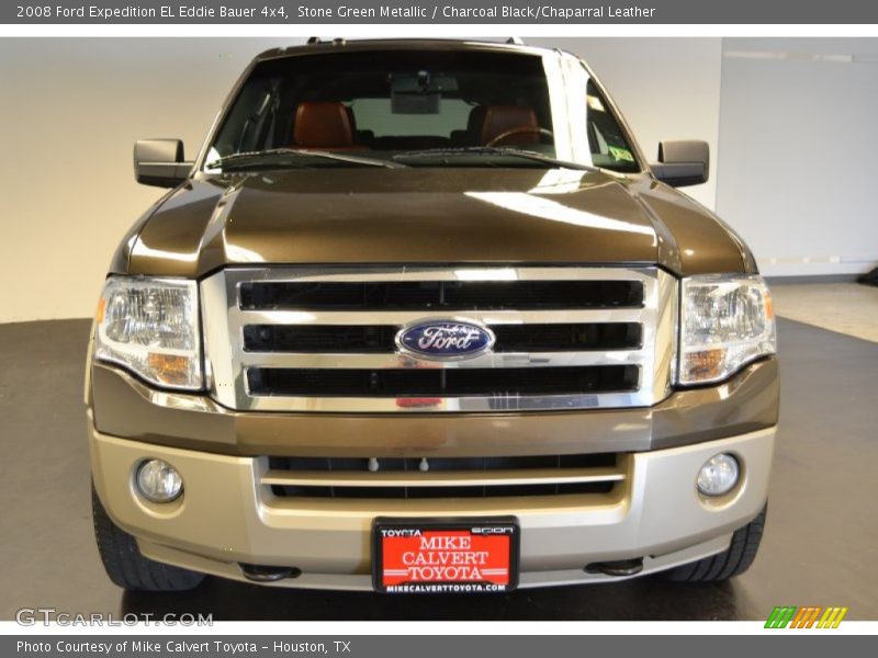 Stone Green Metallic / Charcoal Black/Chaparral Leather 2008 Ford Expedition EL Eddie Bauer 4x4