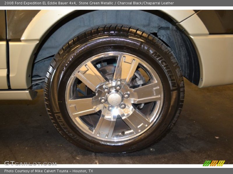 Stone Green Metallic / Charcoal Black/Chaparral Leather 2008 Ford Expedition EL Eddie Bauer 4x4