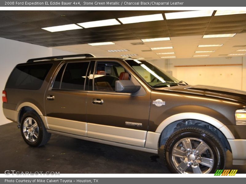 Stone Green Metallic / Charcoal Black/Chaparral Leather 2008 Ford Expedition EL Eddie Bauer 4x4