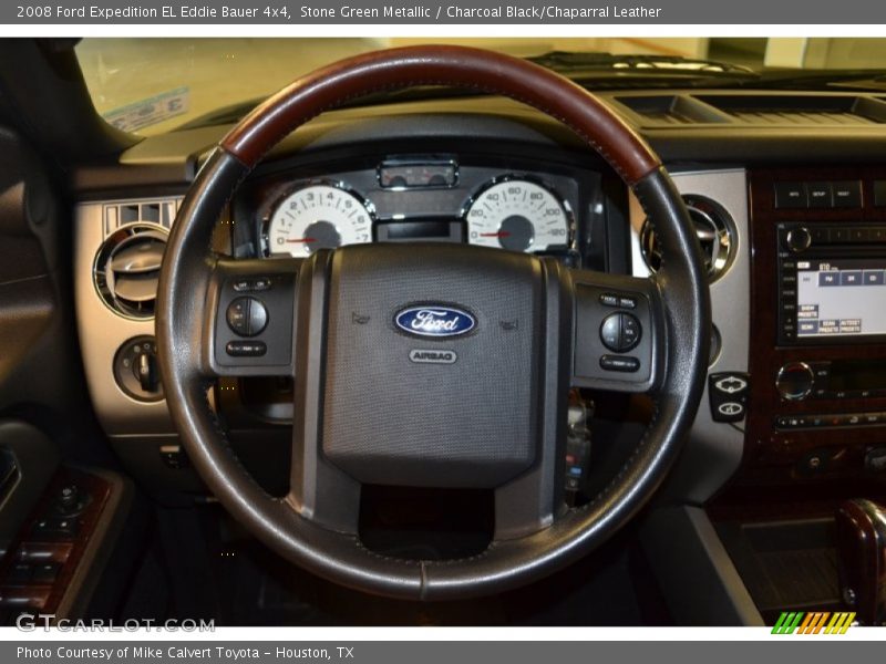Stone Green Metallic / Charcoal Black/Chaparral Leather 2008 Ford Expedition EL Eddie Bauer 4x4