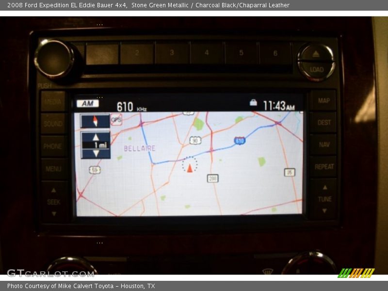 Stone Green Metallic / Charcoal Black/Chaparral Leather 2008 Ford Expedition EL Eddie Bauer 4x4