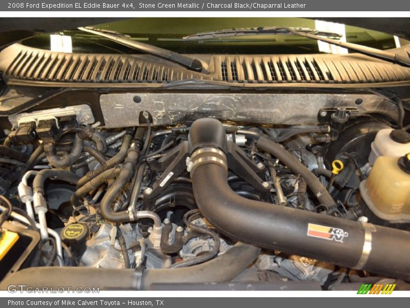 Stone Green Metallic / Charcoal Black/Chaparral Leather 2008 Ford Expedition EL Eddie Bauer 4x4