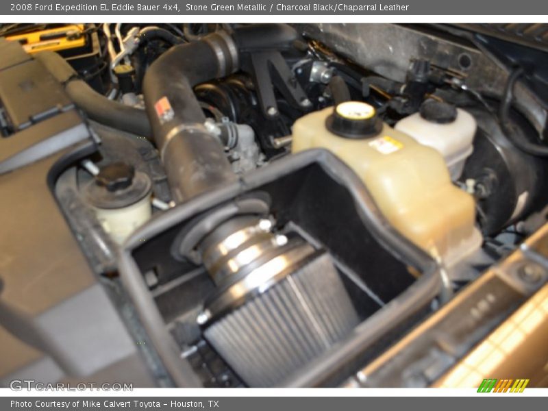 Stone Green Metallic / Charcoal Black/Chaparral Leather 2008 Ford Expedition EL Eddie Bauer 4x4