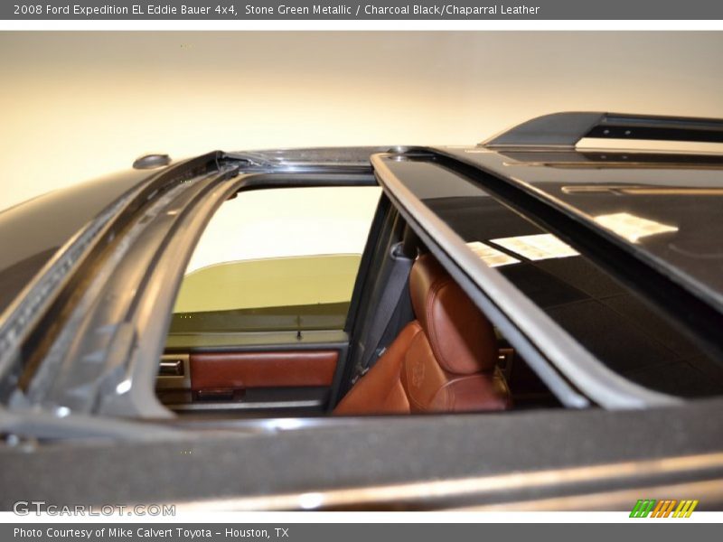 Stone Green Metallic / Charcoal Black/Chaparral Leather 2008 Ford Expedition EL Eddie Bauer 4x4