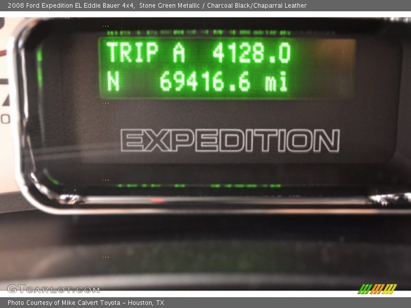 Stone Green Metallic / Charcoal Black/Chaparral Leather 2008 Ford Expedition EL Eddie Bauer 4x4