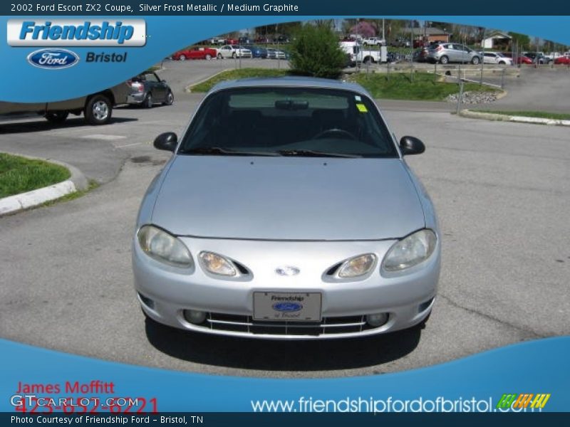 Silver Frost Metallic / Medium Graphite 2002 Ford Escort ZX2 Coupe