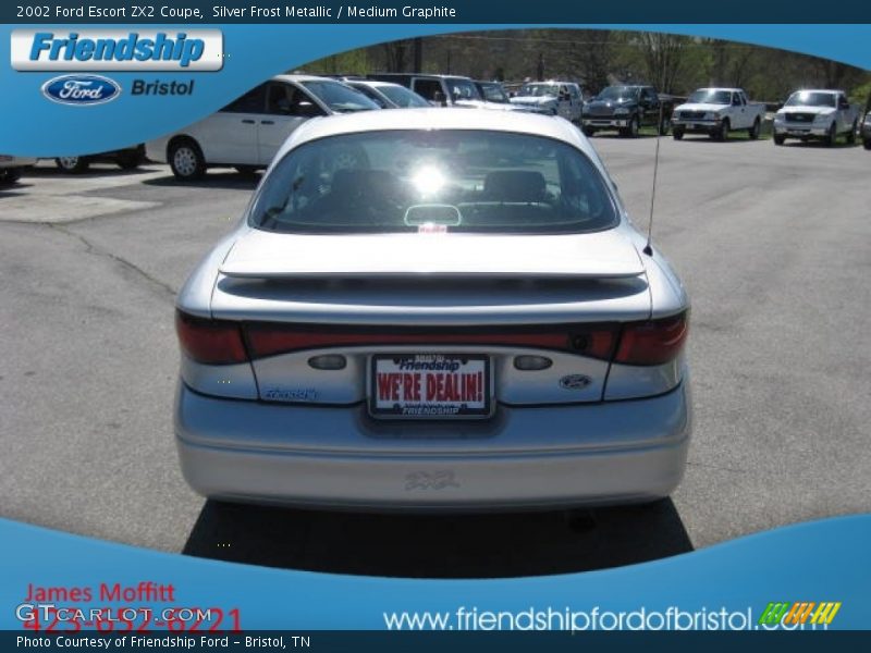 Silver Frost Metallic / Medium Graphite 2002 Ford Escort ZX2 Coupe