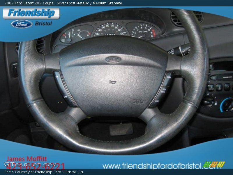 Silver Frost Metallic / Medium Graphite 2002 Ford Escort ZX2 Coupe