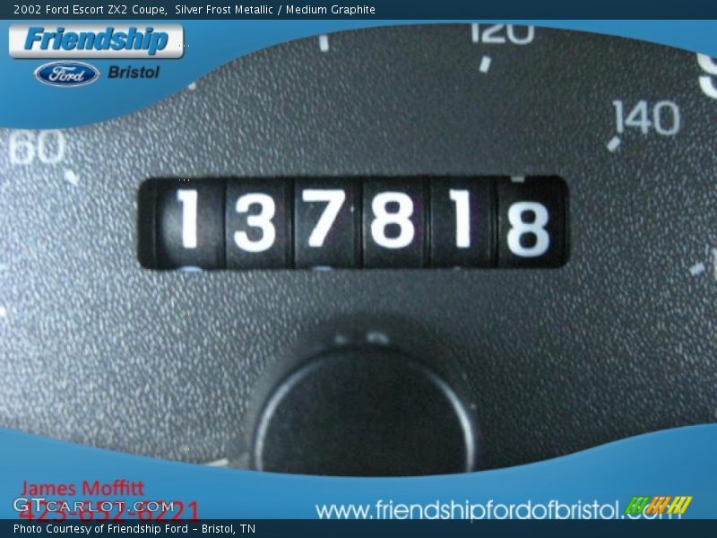 Silver Frost Metallic / Medium Graphite 2002 Ford Escort ZX2 Coupe