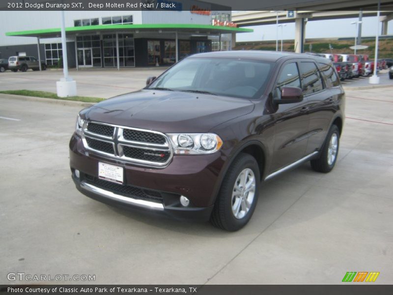 Deep Molten Red Pearl / Black 2012 Dodge Durango SXT