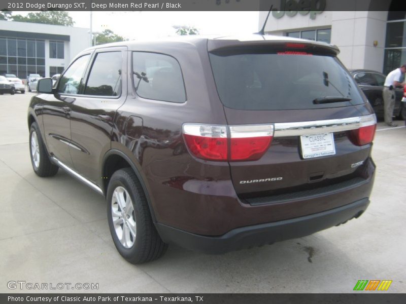 Deep Molten Red Pearl / Black 2012 Dodge Durango SXT