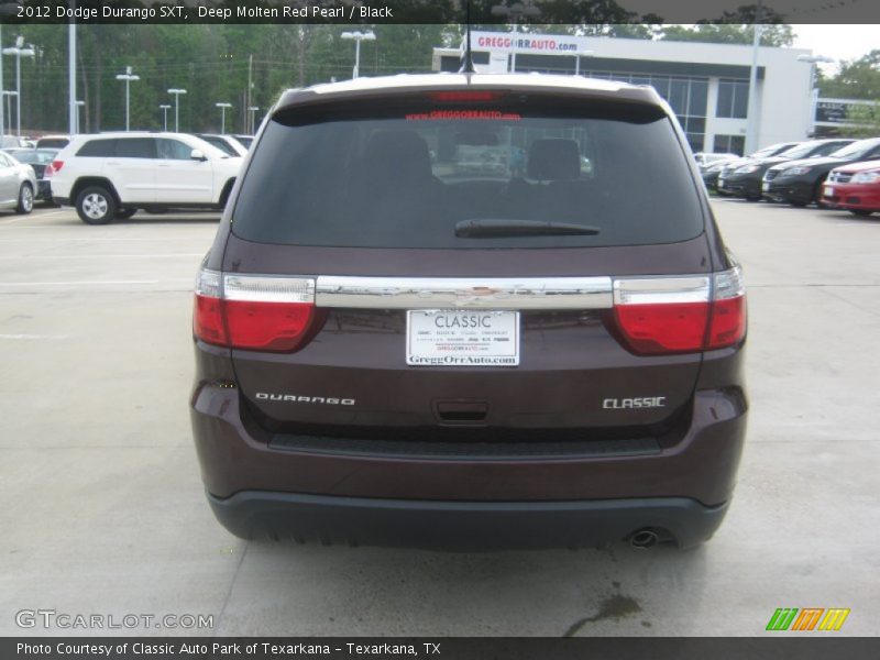 Deep Molten Red Pearl / Black 2012 Dodge Durango SXT