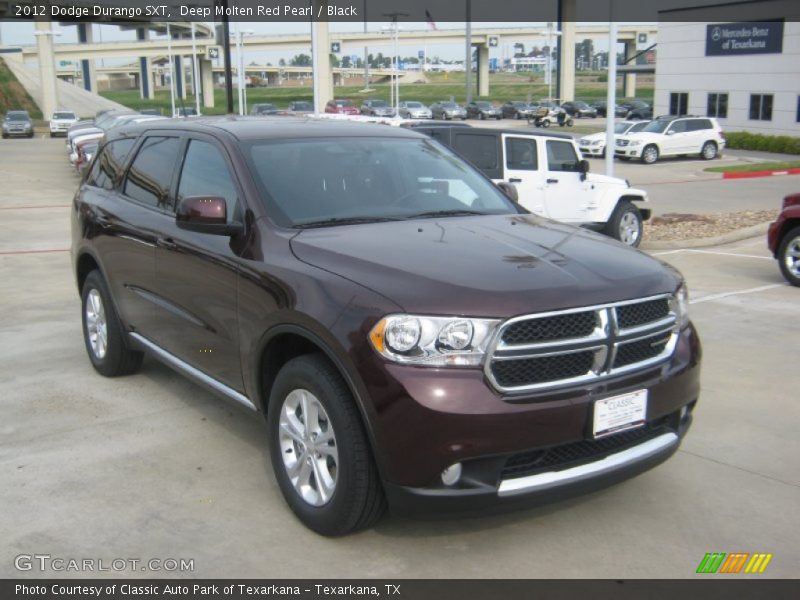 Deep Molten Red Pearl / Black 2012 Dodge Durango SXT