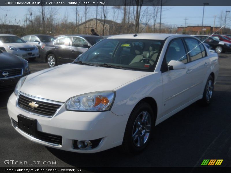 White / Titanium Gray 2006 Chevrolet Malibu LT V6 Sedan