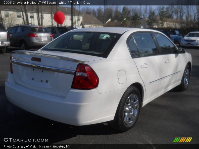 White / Titanium Gray 2006 Chevrolet Malibu LT V6 Sedan