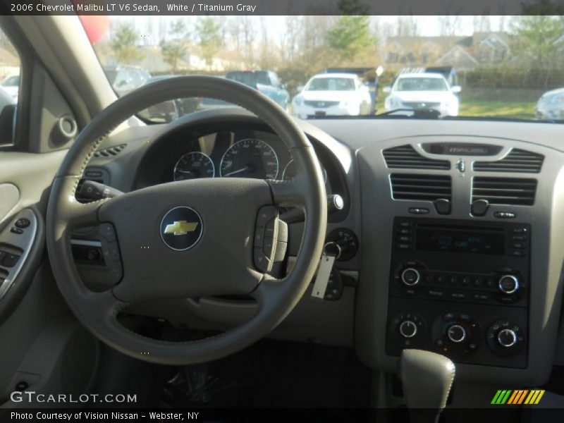 White / Titanium Gray 2006 Chevrolet Malibu LT V6 Sedan