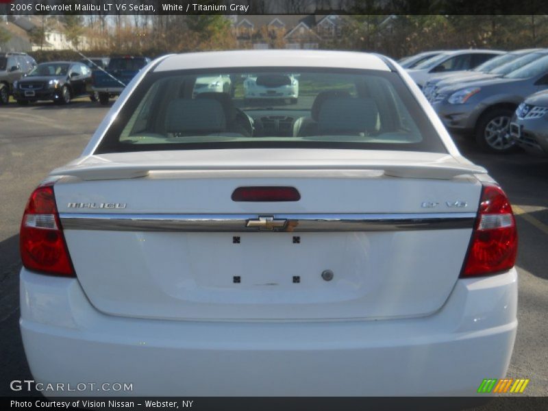 White / Titanium Gray 2006 Chevrolet Malibu LT V6 Sedan