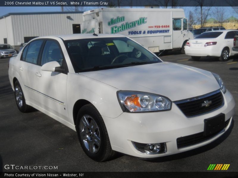 White / Titanium Gray 2006 Chevrolet Malibu LT V6 Sedan