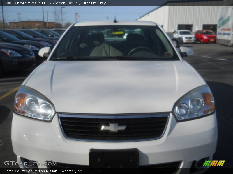 White / Titanium Gray 2006 Chevrolet Malibu LT V6 Sedan