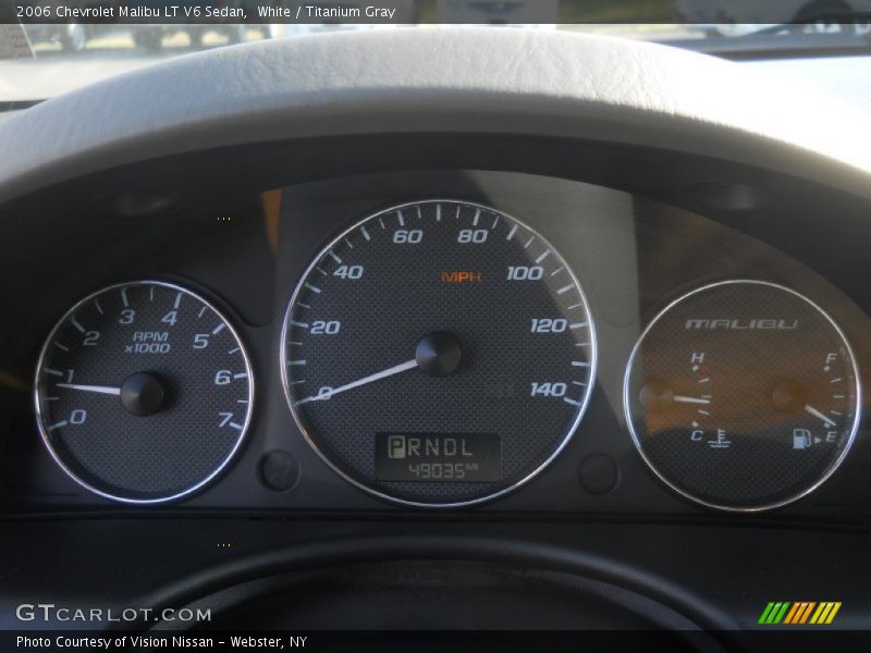 White / Titanium Gray 2006 Chevrolet Malibu LT V6 Sedan