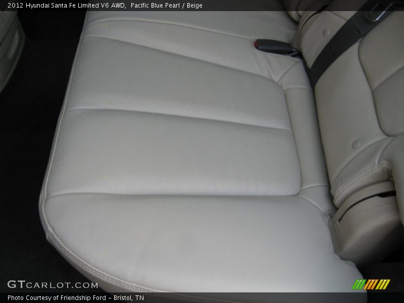 Pacific Blue Pearl / Beige 2012 Hyundai Santa Fe Limited V6 AWD