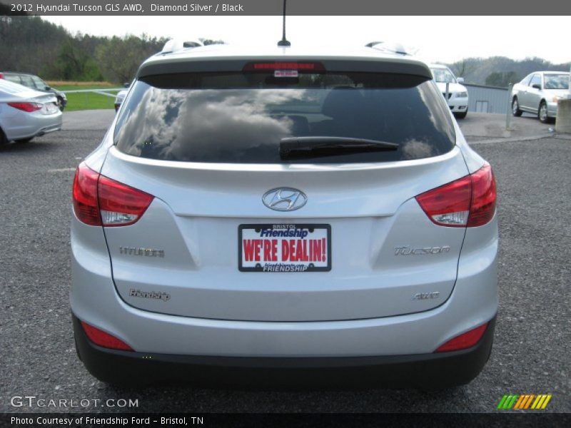 Diamond Silver / Black 2012 Hyundai Tucson GLS AWD