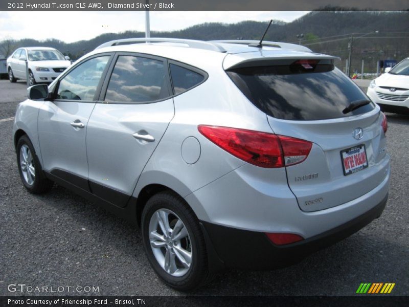 Diamond Silver / Black 2012 Hyundai Tucson GLS AWD