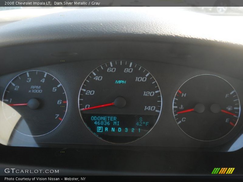 Dark Silver Metallic / Gray 2008 Chevrolet Impala LT