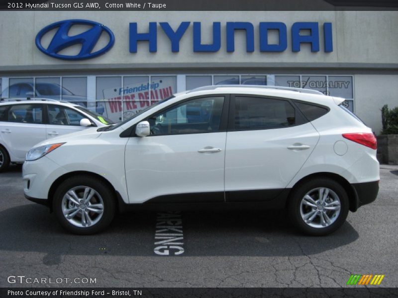 Cotton White / Taupe 2012 Hyundai Tucson GLS AWD
